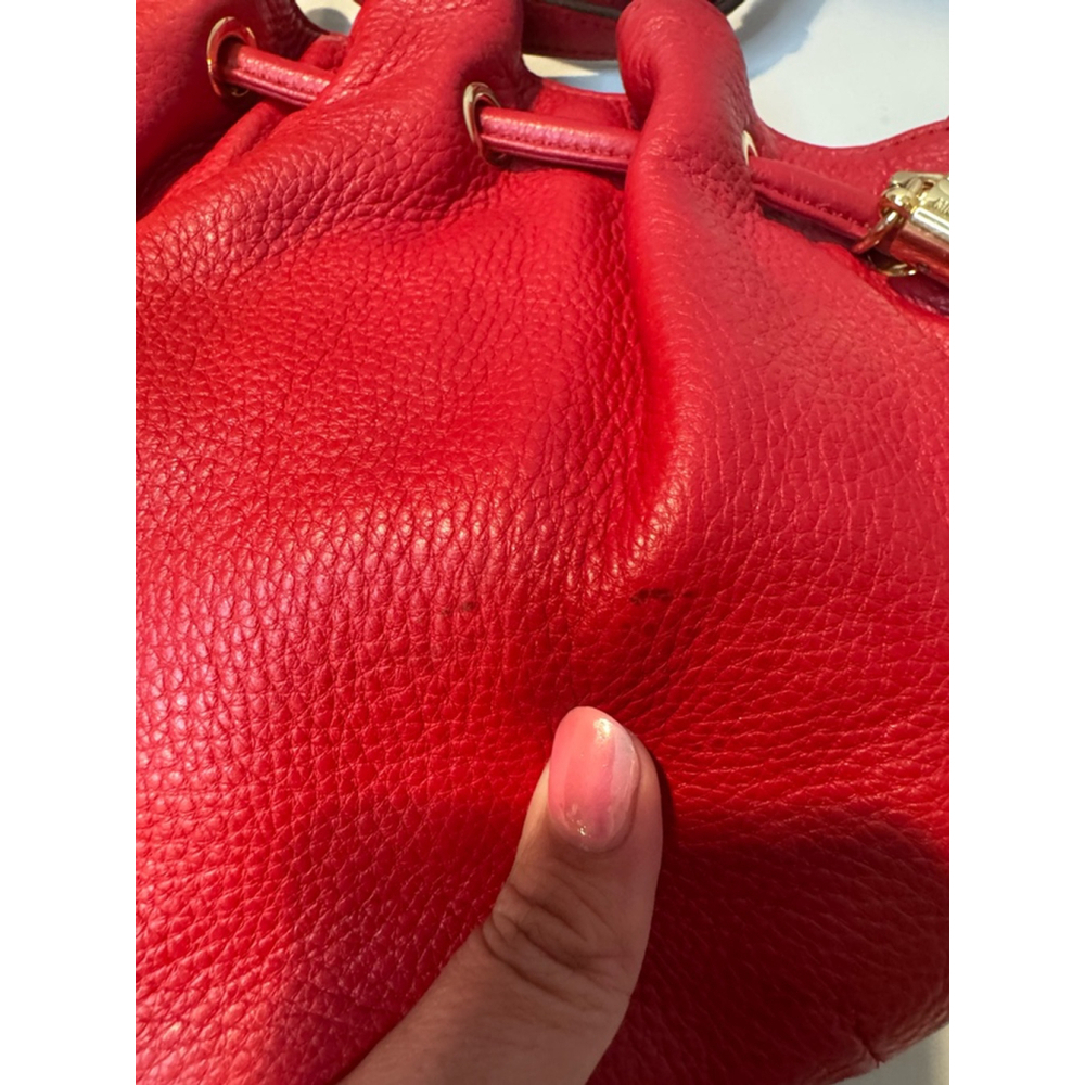 Michael Kors Red Leather Bucket Bag Small - Picture 6 of 13